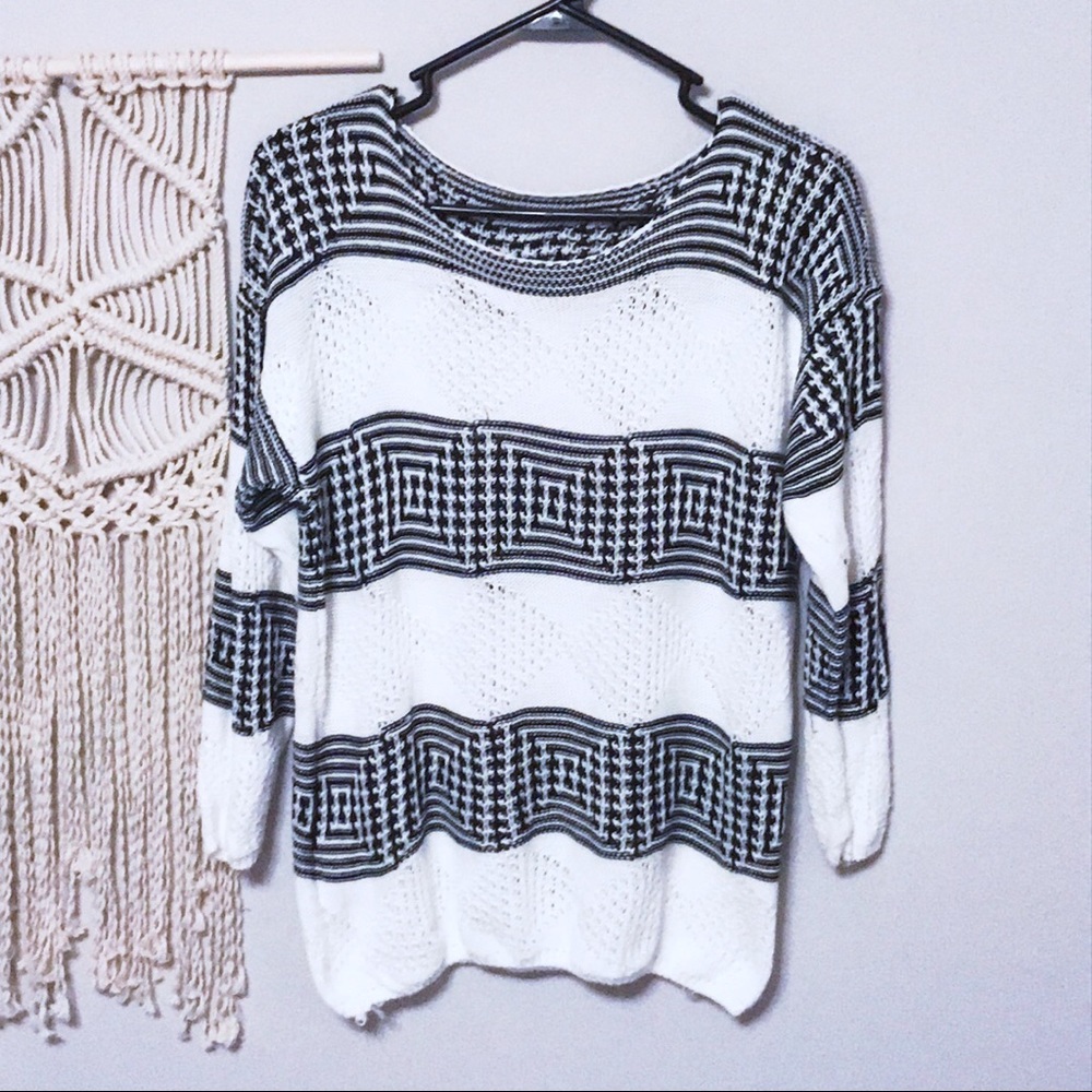 NWOT Shein Black and White Sweater!